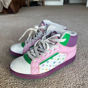 Big Black Kids High top skate shoes